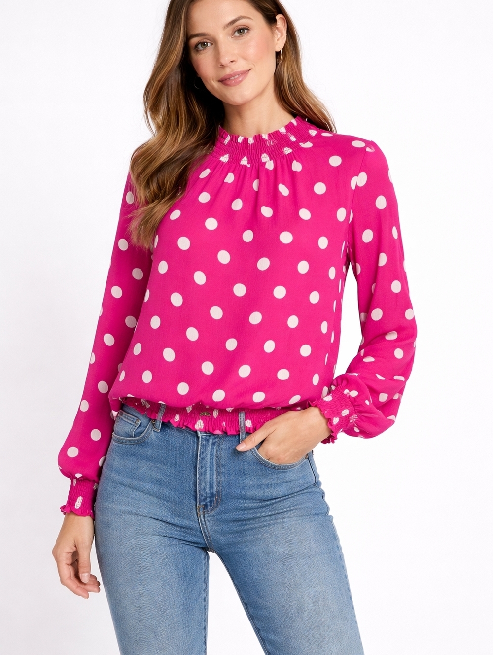 Laura Blouse  pink  perfect for any occasion. Size 6  Women. Has Neckline.